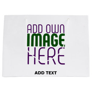 GRAND SAC CADEAU MODELE DE TEXTE D'IMAGE BLANCHE SIMPLE ÉDITABLE MO