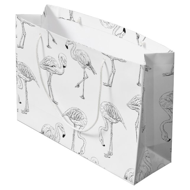 Grand Sac Cadeau Modèle flamant (Dos Angle)