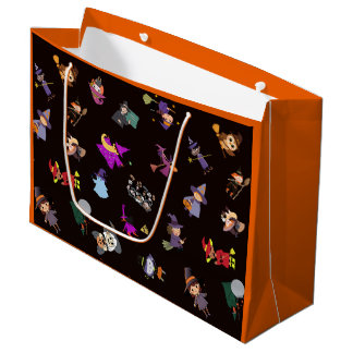 Grand Sac Cadeau Modèle Halloween Sorcières