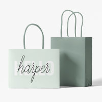 Modern Pastel Mint Bonjour Et Vous Nom