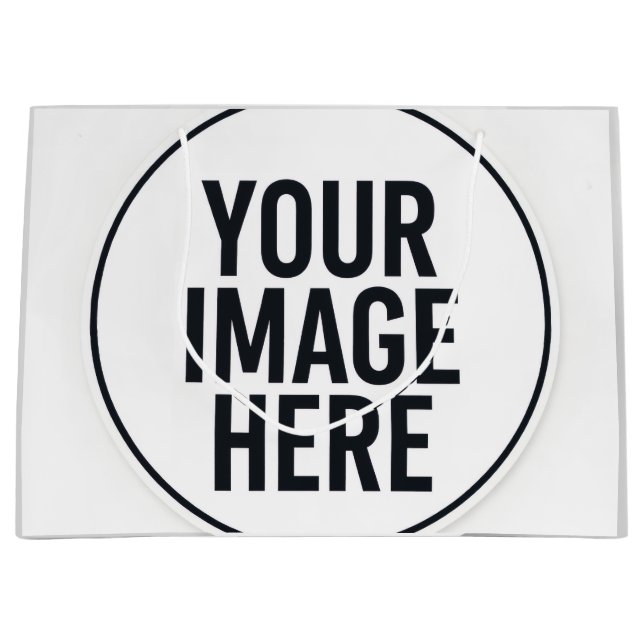 Grand Sac Cadeau Modern Photo Frame Paper Shopping Bag (Devant)
