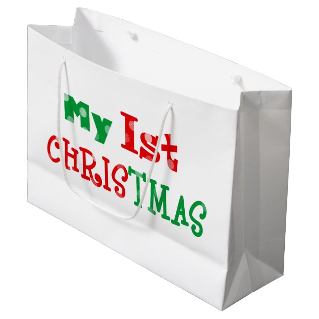 Grand Sac Cadeau mon ęr Noël (Devant Angle)