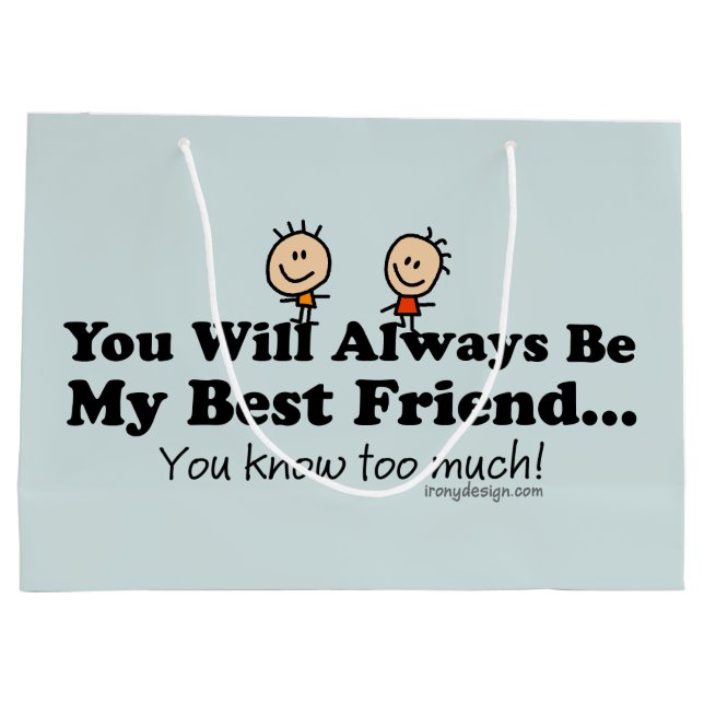 Grand Sac Cadeau Mon meilleur ami (Dos)