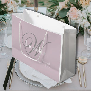 Grand Sac Cadeau Monogramme Élégant cadeau de la femme de ménage + 