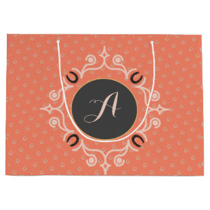 Grand Sac Cadeau Monogramme équestre Chaussure Lucky Horse
