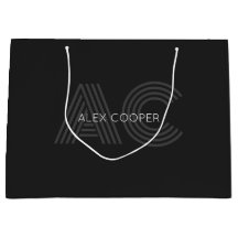 Monogramme moderne noir et gris