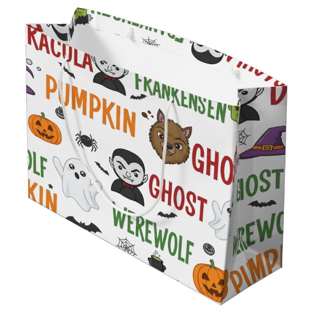 Grand Sac Cadeau Monster Candy Parade Pour Halloween (Dos Angle)