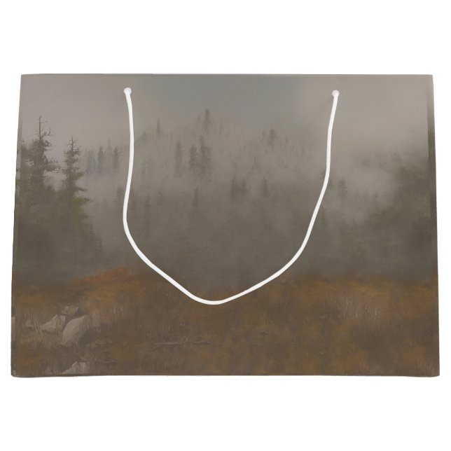 Grand Sac Cadeau "Montagne du matin" (Devant)