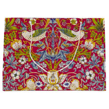 Morris Strawberry Thief framboise rouge citron flo