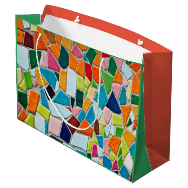 Grand Sac Cadeau Mosaic  Amusement - (Dos Angle)
