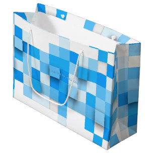 Grand Sac Cadeau mosaïque moderne tridimensionnelle de SlipperyJoe