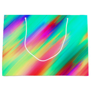 Grand Sac Cadeau Motif Abstrait multicolore coloré