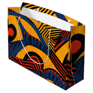 Grand Sac Cadeau Motif africain dynamique