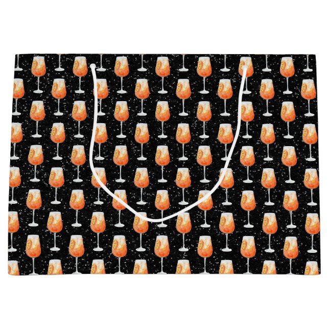 Grand Sac Cadeau Motif Aperol Spritz (Devant)