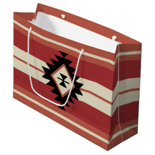 Grand Sac Cadeau Motif aztèque