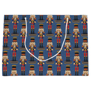 Grand Sac Cadeau Motif bleu de batteur de soldat de jouet de