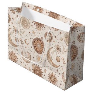 Grand Sac Cadeau Motif botanique céleste (2)