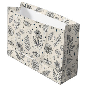 Grand Sac Cadeau Motif botanique céleste (4)