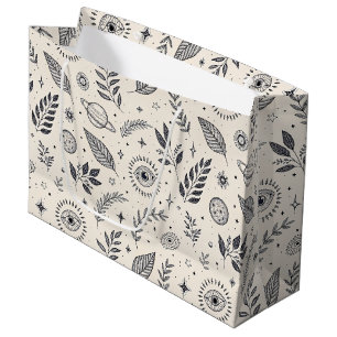 Grand Sac Cadeau Motif botanique céleste (6)