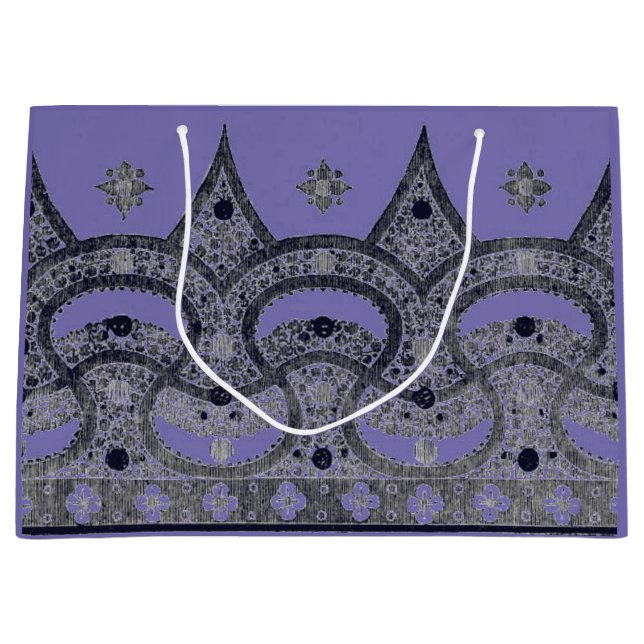 GRAND SAC CADEAU MOTIF CHINOIS DANS UN CADEAU PURPLE (Devant)