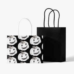 Grand Sac Cadeau Motif Citrouille éffrayant Bonne Halloween