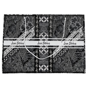 Grand Sac Cadeau Motif de BATIK moderne