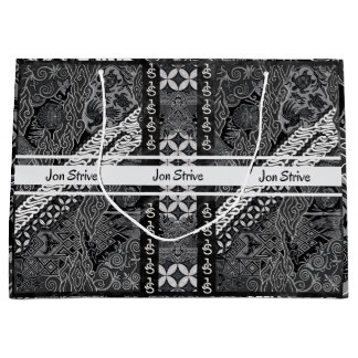 Grand Sac Cadeau Motif de BATIK moderne