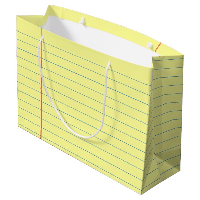 Grand Sac Cadeau Motif de bloc-notes juridique (Dos Angle)