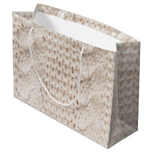Grand Sac Cadeau Motif de câble