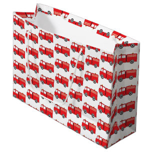 Grand Sac Cadeau Motif de camion-feu rouge