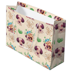 Grand Sac Cadeau Motif de chien adorable 