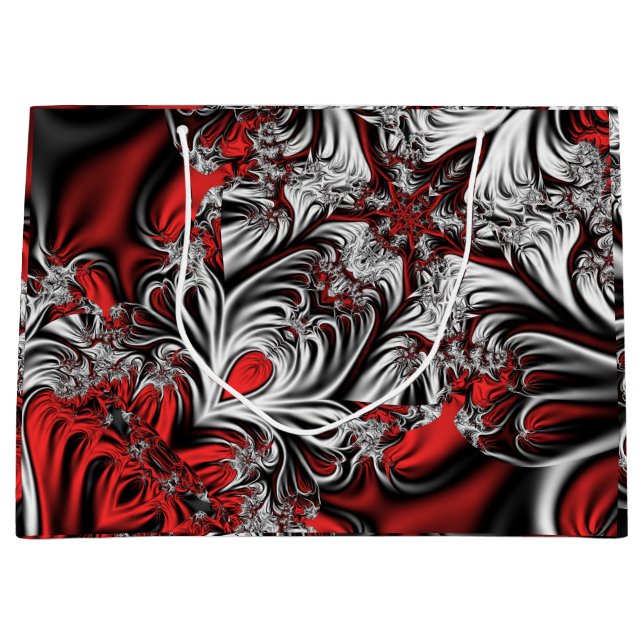 Grand Sac Cadeau motif de fractal (Devant)