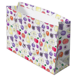Grand Sac Cadeau Motif de fruits