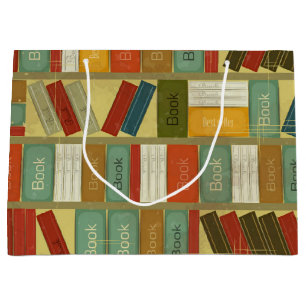 Grand Sac Cadeau Motif de livre