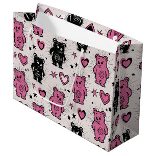 Grand Sac Cadeau Motif de nounours en dessin animé mignon