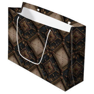 Grand Sac Cadeau Motif de sculpture sur bois gothique (1)