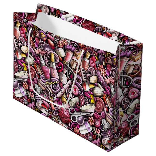 Grand Sac Cadeau Motif de studio de clou (Devant Angle)