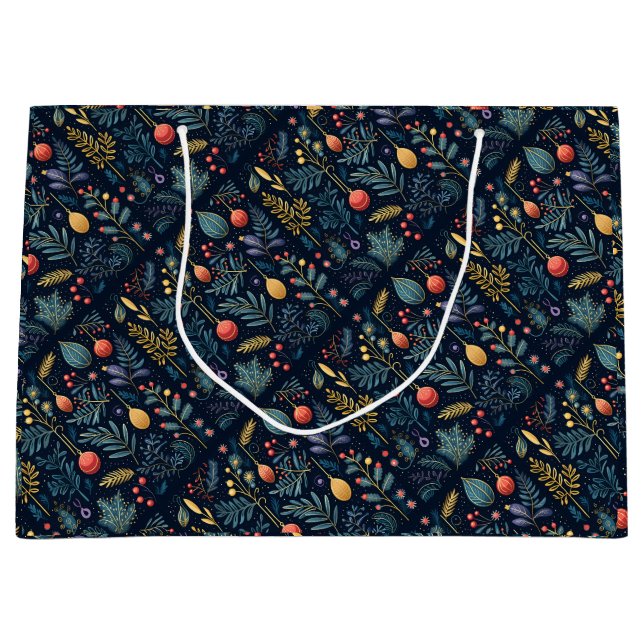 Grand Sac Cadeau Motif de vacances Foliage (Devant)