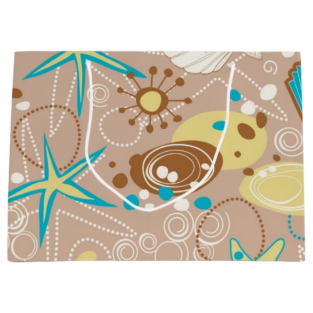 Grand Sac Cadeau Motif d'été (Devant)