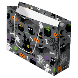 Grand Sac Cadeau Motif d'Halloween