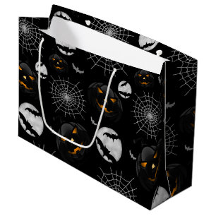 Grand Sac Cadeau Motif d'Halloween sombre et Éffrayant