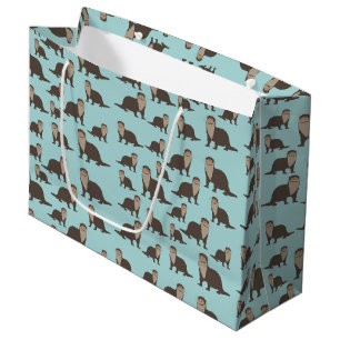Grand Sac Cadeau Motif d'illustrations de mignon Otter
