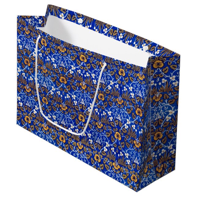 Grand Sac Cadeau Motif Eyebright, William Morris Grand Cadeau (Devant Angle)
