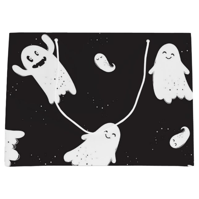 Grand Sac Cadeau Motif fantôme (Devant)