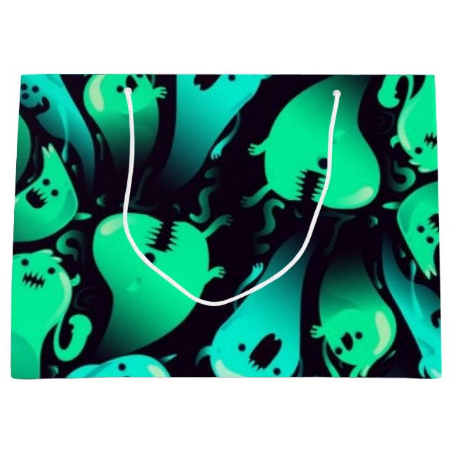 Grand Sac Cadeau Motif fantôme (Devant)