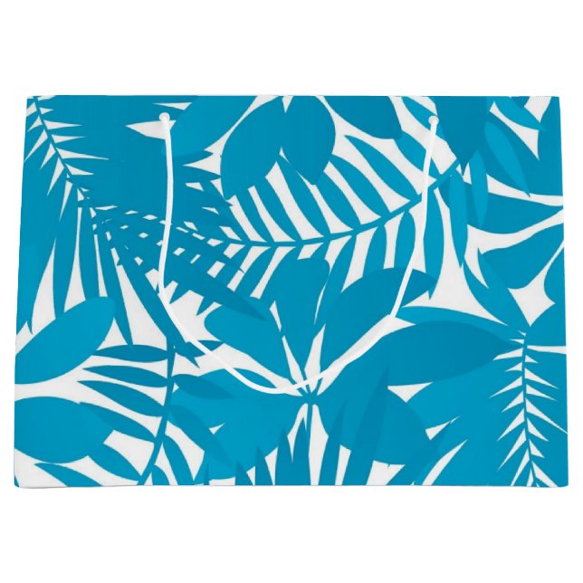 Grand Sac Cadeau motif feuille (Devant)