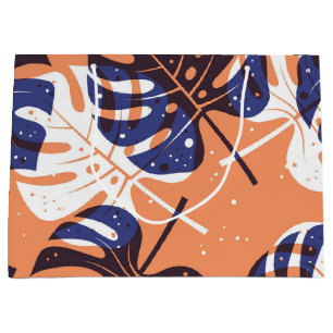 Grand Sac Cadeau motif feuille