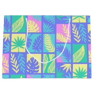 Grand Sac Cadeau motif feuille