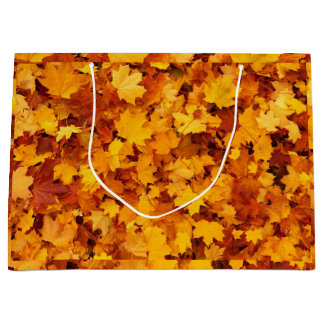Grand Sac Cadeau Motif feuille d'érable-25877