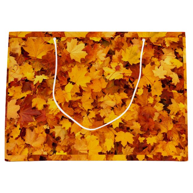 Grand Sac Cadeau Motif feuille d'érable-25877 (Devant)